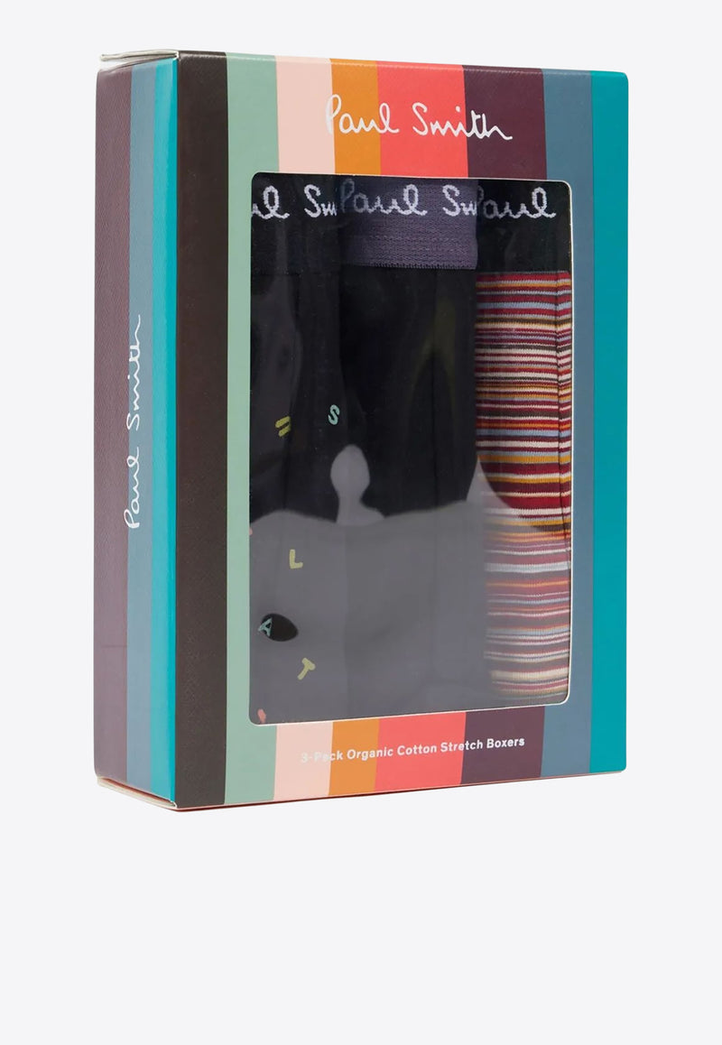 Paul Smith Signature Stripes Boxer Briefs - Set of 3 Multicolor M1A914T3PK78_1A