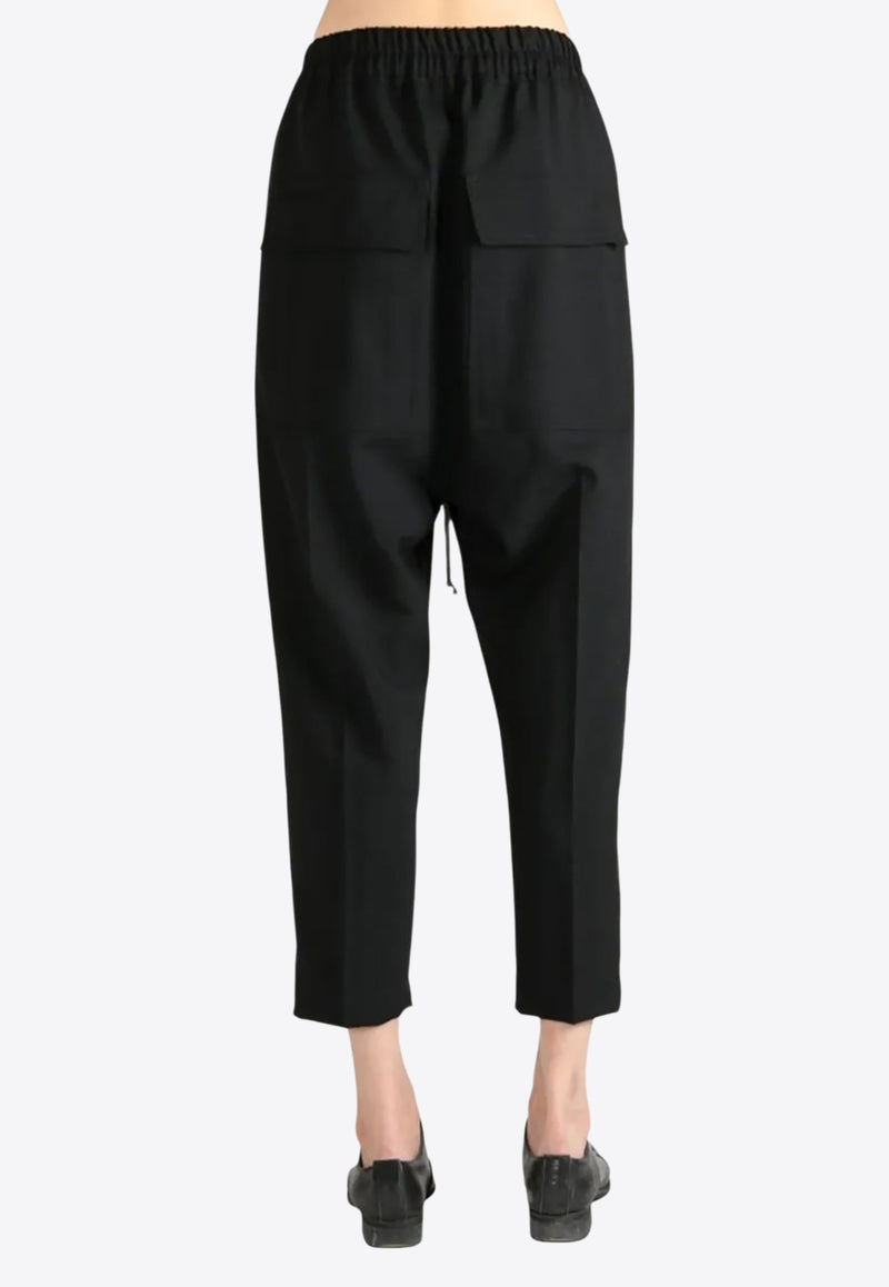 Rick Owens Astaires Drawstring Cropped Pants Black RP02E4303WGP_09