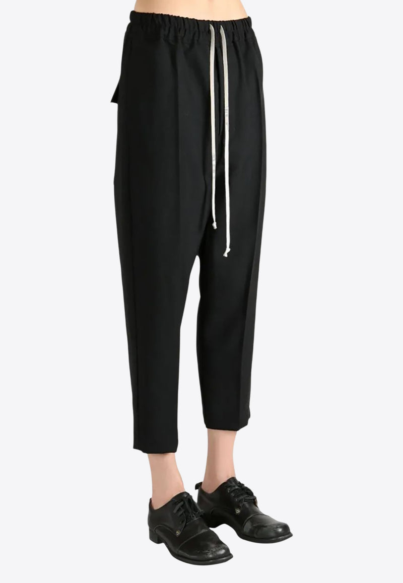 Rick Owens Astaires Drawstring Cropped Pants Black RP02E4303WGP_09