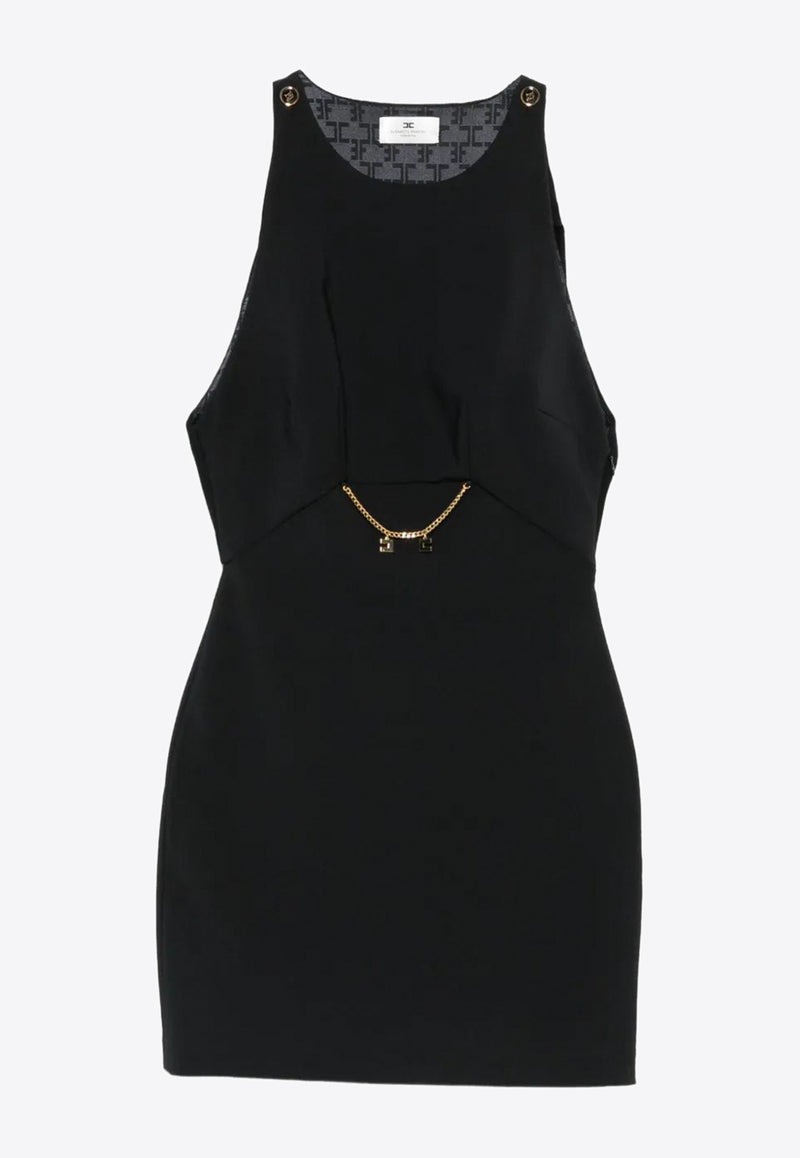 Elisabetta Franchi Chain Embellished Mini Dress Black AB80856E2_110