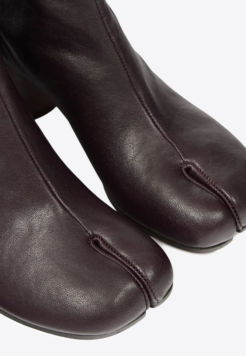 Maison Margiela Tabi 60 Leather Ankle Boots Purple S58WU0246P3753_T5148