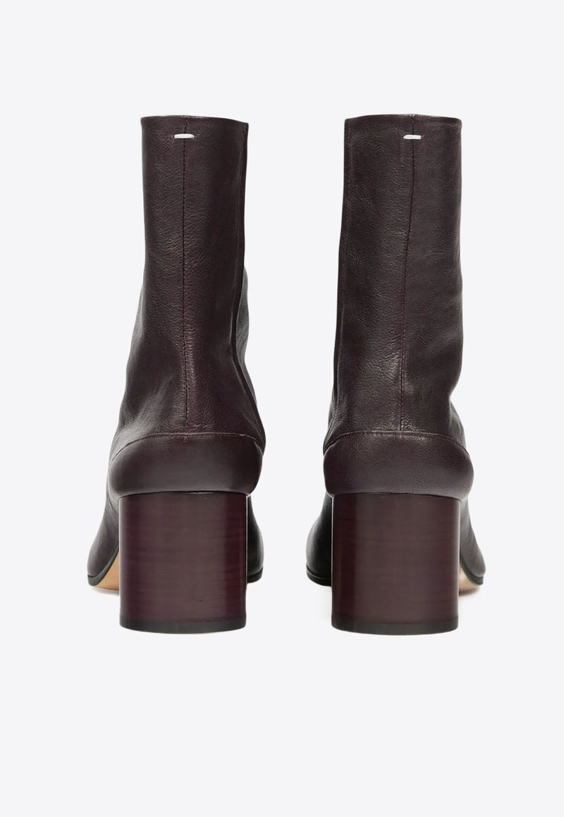 Maison Margiela Tabi 60 Leather Ankle Boots Purple S58WU0246P3753_T5148