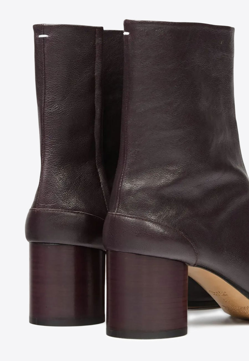 Maison Margiela Tabi 60 Leather Ankle Boots Purple S58WU0246P3753_T5148