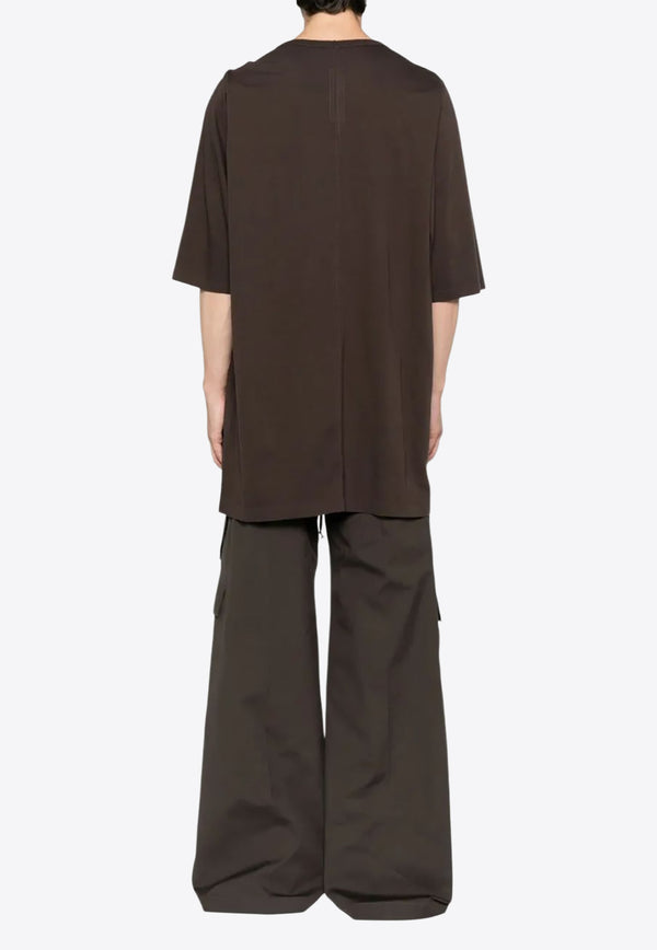 Rick Owens Jumbo Oversized T-shirt Brown RU02E1274JA_78