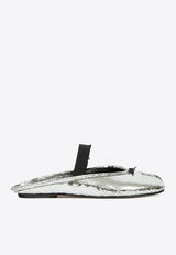 Maison Margiela Tabi Metallic Leather Flat Mules Silver S39WZ0112P7456_H7730