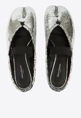 Maison Margiela Tabi Metallic Leather Flat Mules Silver S39WZ0112P7456_H7730