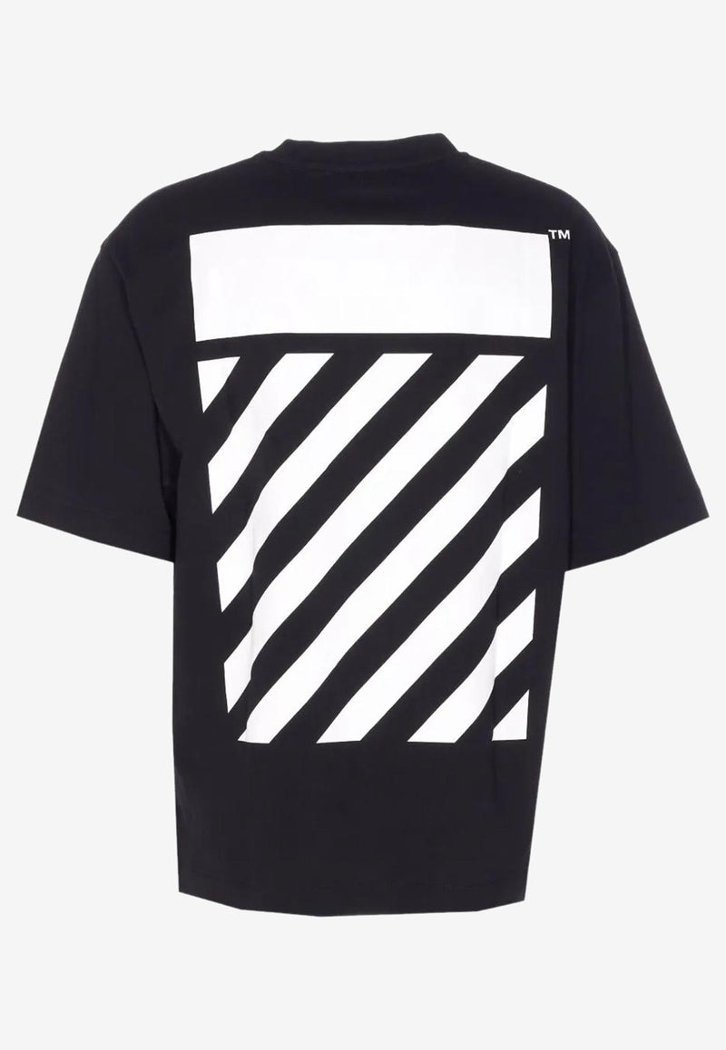 Off-White Flannel Diagonal Skate Logo T-shirt Black OMAA120F25JER00N_1001