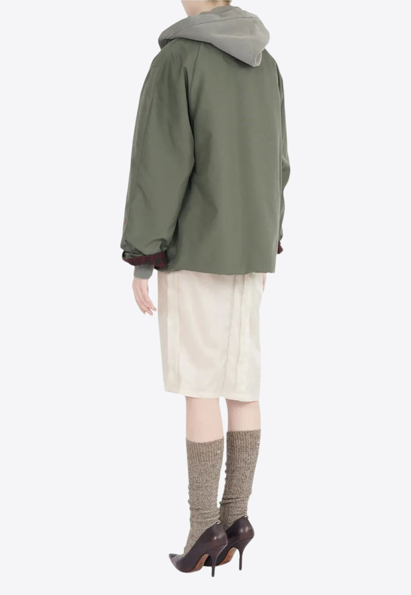 Maison Margiela Reversible Oversized Jacket Green S51AM0506MTN088_703
