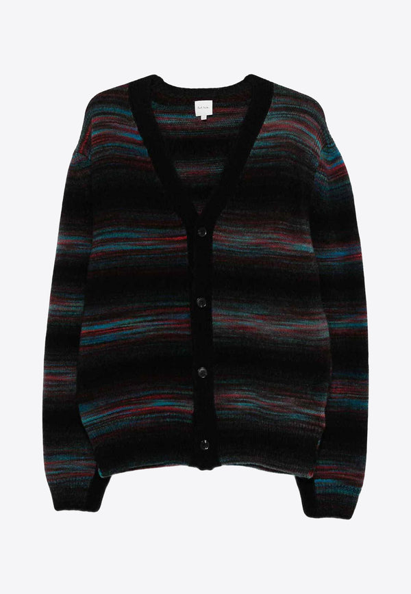 Paul Smith Striped Button-Up Cardigan Black M1R568ZT02830_79