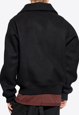 Rick Owens Blixa Dracucollar Zip-Up Wool Jacket Black RR02E1710WSF_09