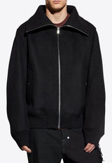 Rick Owens Blixa Dracucollar Zip-Up Wool Jacket Black RR02E1710WSF_09