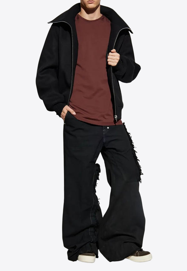 Rick Owens Blixa Dracucollar Zip-Up Wool Jacket Black RR02E1710WSF_09