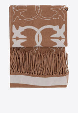 PINKO Love Birds Fringed Scarf Beige 105992A2YO_MZ2