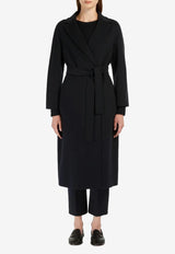 S Max Mara Esturia Belted Wool Long Coat Navy 2529016081600ESTURIA_012