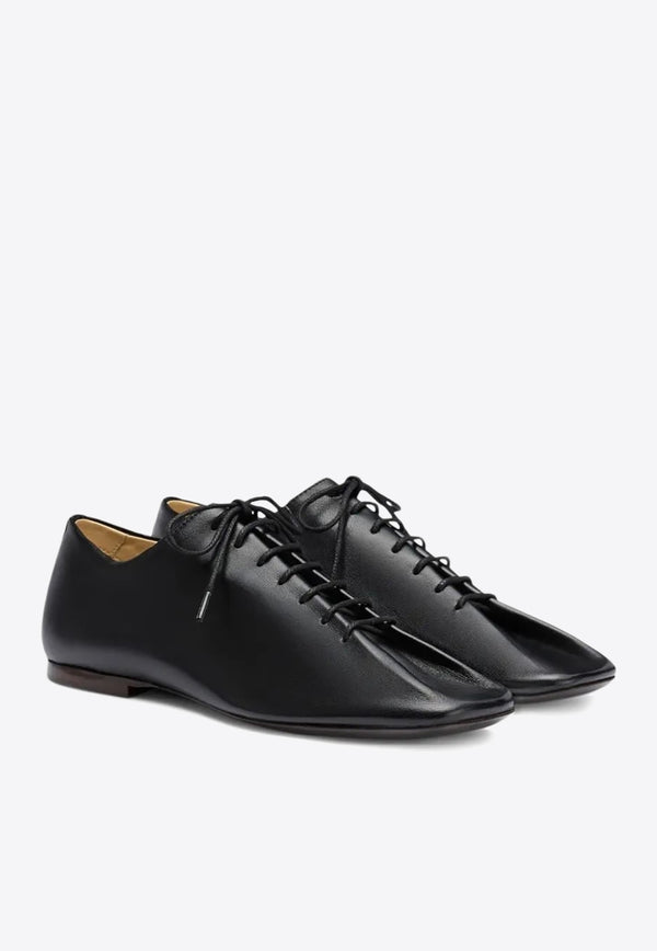 Lemaire Souris Leather Derby Shoes Black FO0245LL0023_BK999