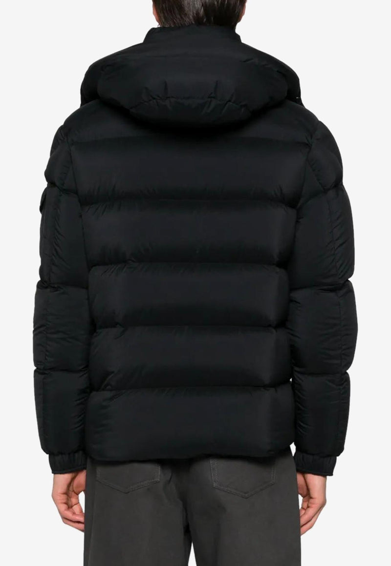 Moncler Maya 70 Hooded Short Down Jacket Black K20911A0020553333_999