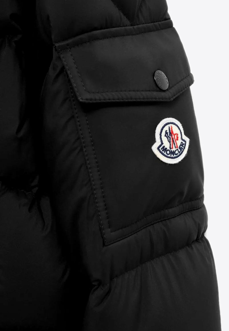 Moncler Maya 70 Hooded Short Down Jacket Black K20911A0020553333_999