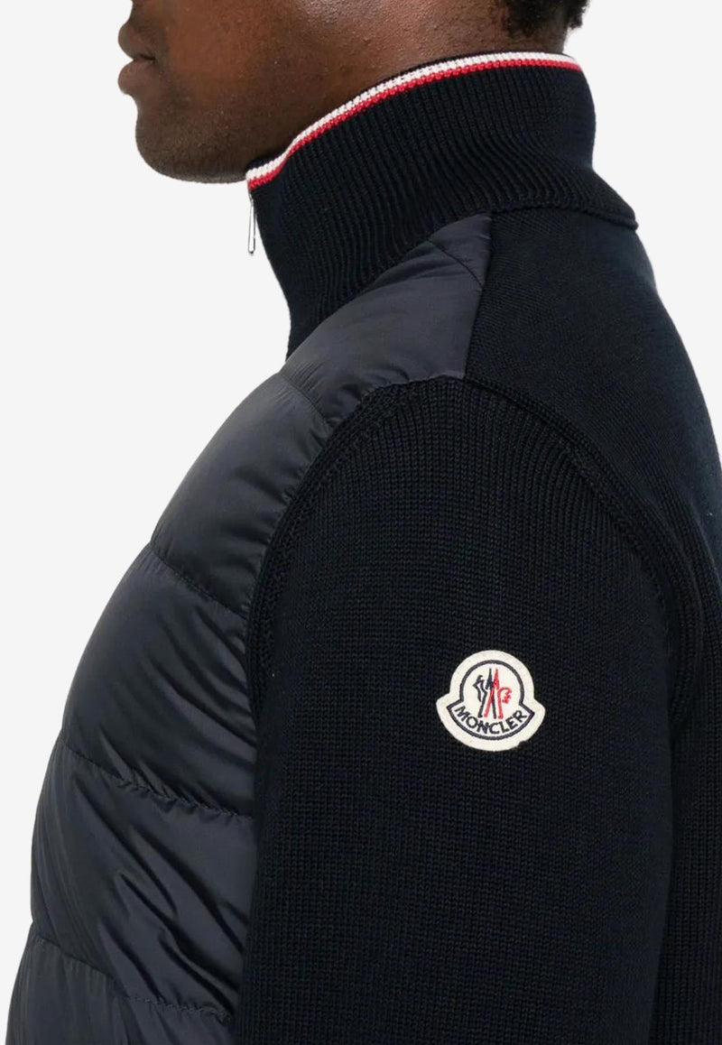 Moncler Padded Zip-Up Cardigan Navy K20919B00003M1367_776