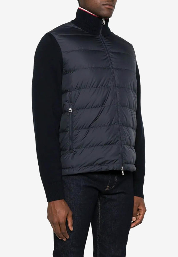 Moncler Padded Zip-Up Cardigan Navy K20919B00003M1367_776