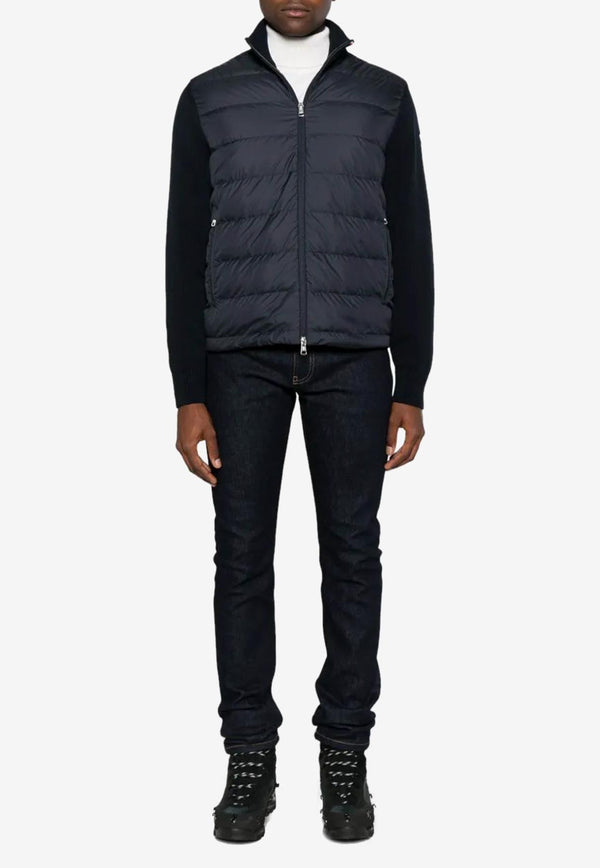 Moncler Padded Zip-Up Cardigan Navy K20919B00003M1367_776