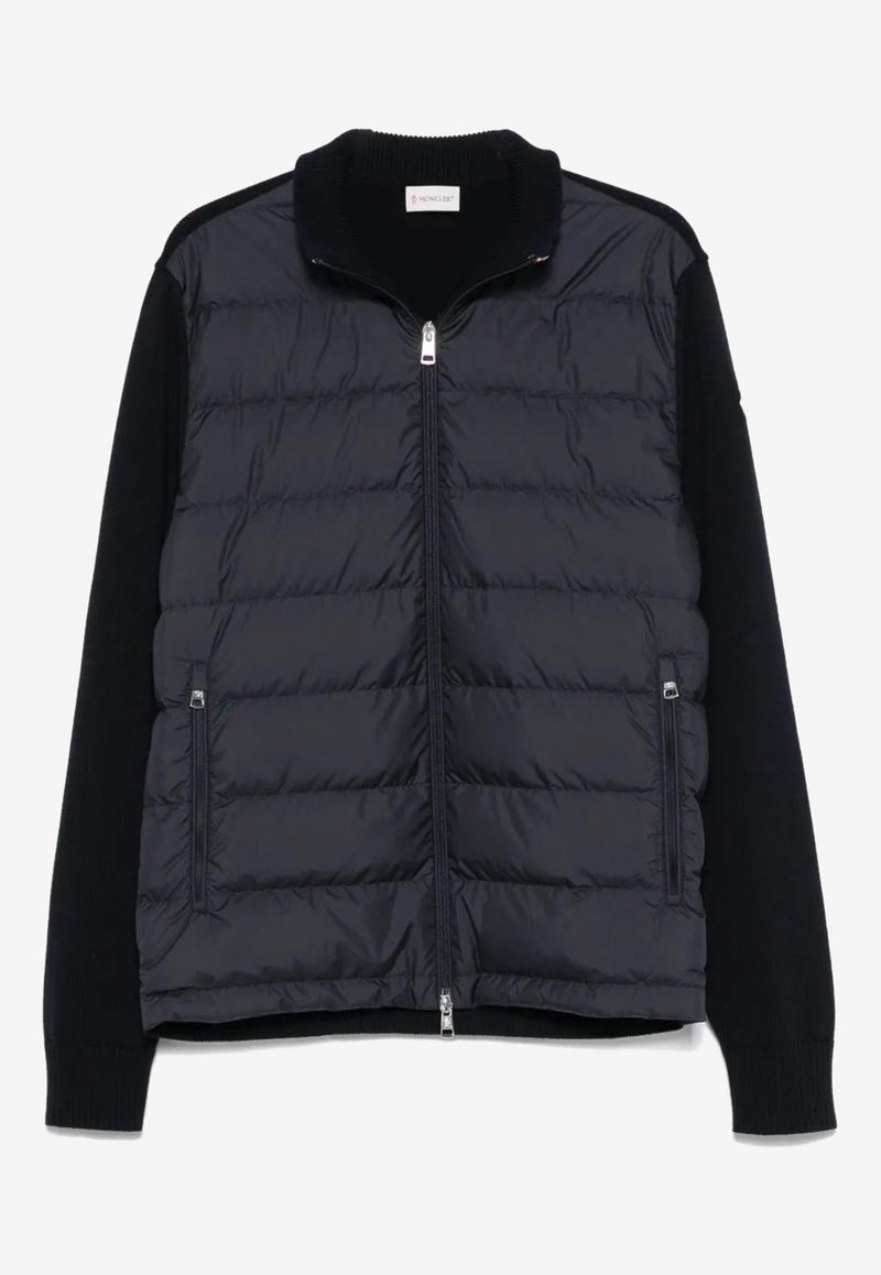Moncler Padded Zip-Up Cardigan Navy K20919B00003M1367_776