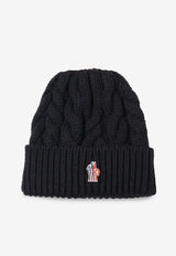 Moncler Cable Knit Wool Beanie Black K20983B00013M1172_999