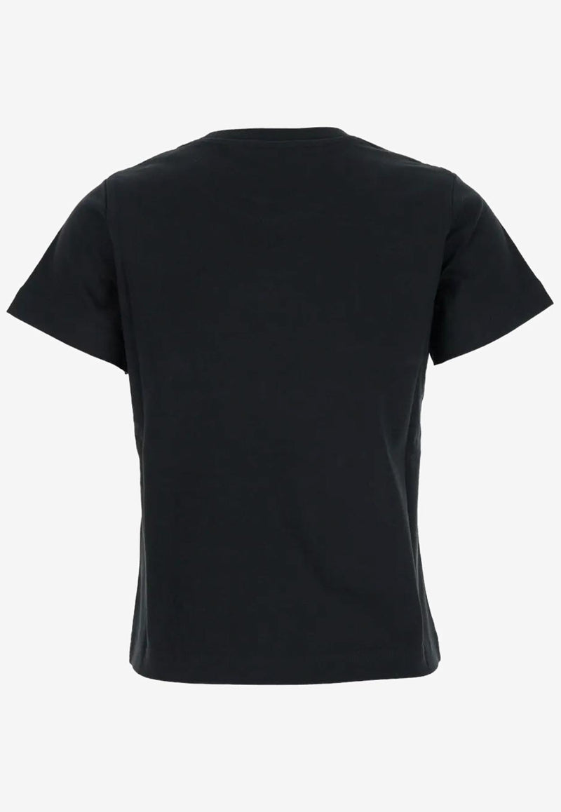 Moncler Embroidered Heart Logo T-shirt Charcoal K20938C0000989AJS_998