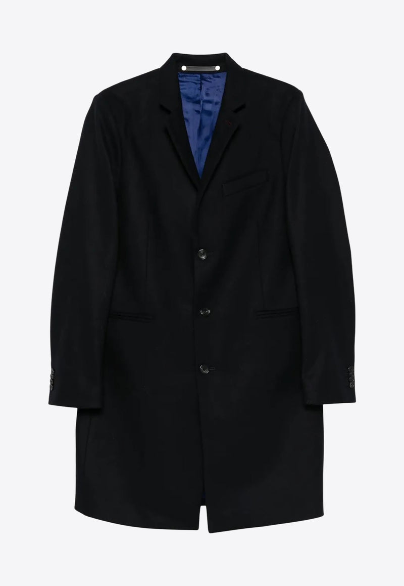 Paul Smith Essential Wool Blend Coat Navy M2R597TT21059_49