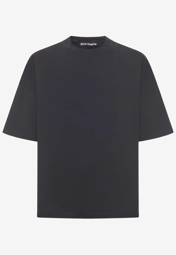 Palm Angels Curved Logo Oversized T-shirt Black PMAA10HF25JER001_1310