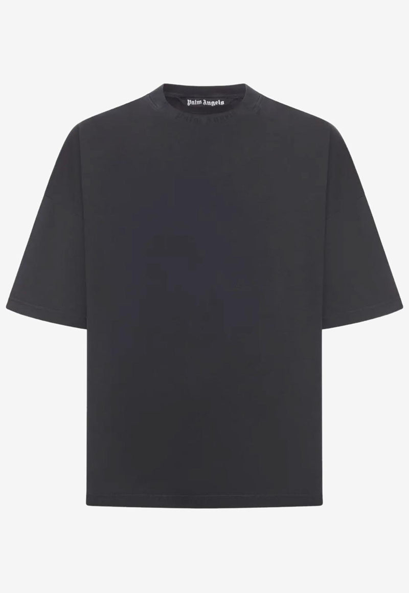 Palm Angels Curved Logo Oversized T-shirt Black PMAA10HF25JER001_1310