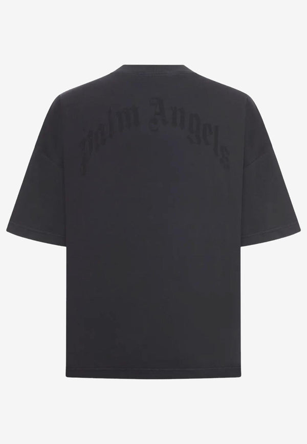 Palm Angels Curved Logo Oversized T-shirt Black PMAA10HF25JER001_1310