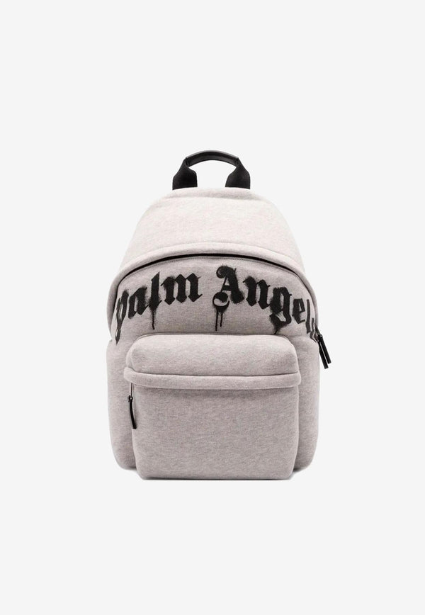 Palm Angels Graffiti-Logo Backpack Gray PMNB024F25FLE002_0810