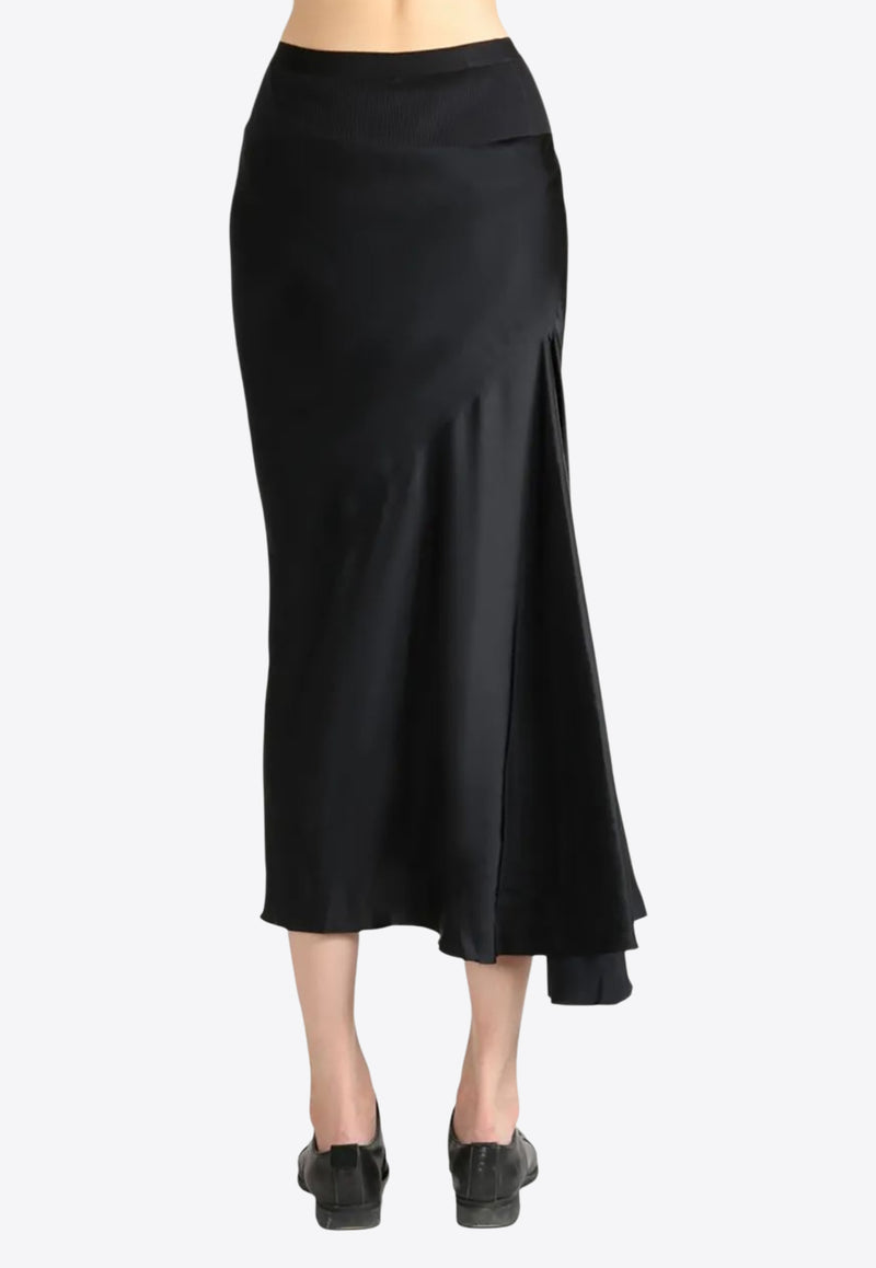 Rick Owens Asymmetric Midi Skirt Black RP02E4343SCH_09