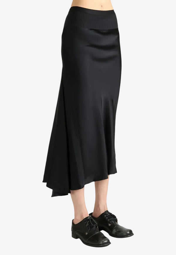 Rick Owens Asymmetric Midi Skirt Black RP02E4343SCH_09