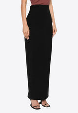 Rick Owens Dirt Pillar Maxi Pencil Skirt Black RP02E4344WST_09