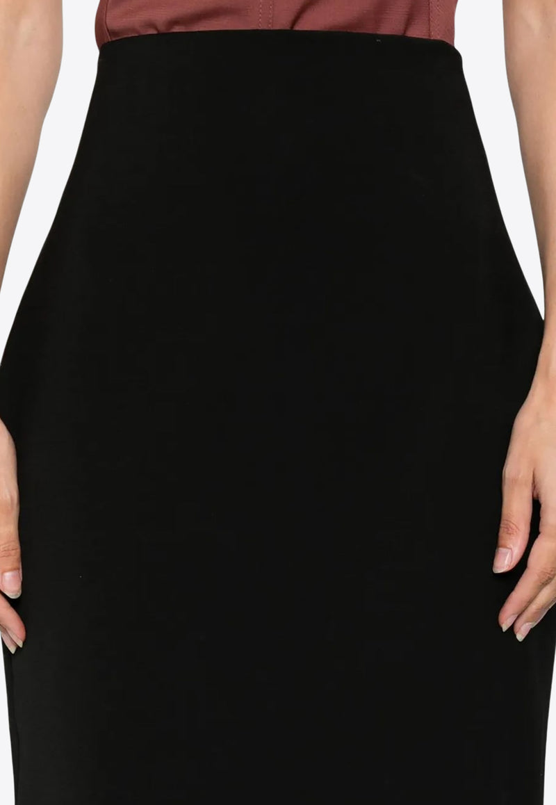 Rick Owens Dirt Pillar Maxi Pencil Skirt Black RP02E4344WST_09
