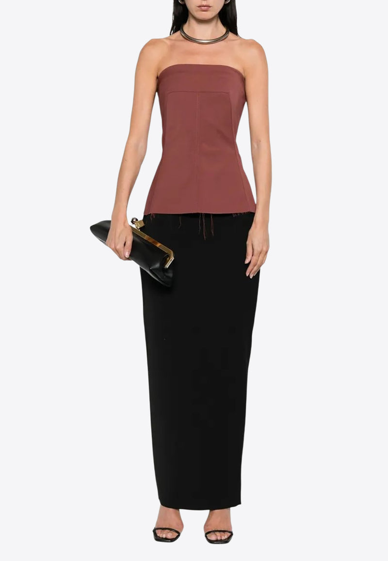 Rick Owens Dirt Pillar Maxi Pencil Skirt Black RP02E4344WST_09