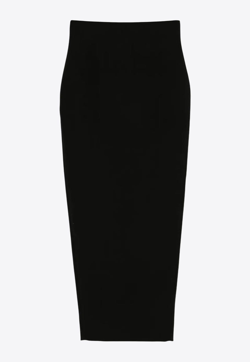 Rick Owens Dirt Pillar Maxi Pencil Skirt Black RP02E4344WST_09