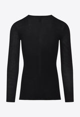 Rick Owens Ribbed Wool Sweater Black RU02E1637RIBM_09