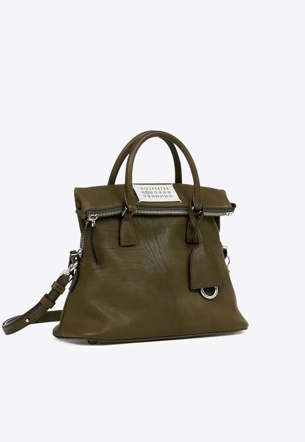 Maison Margiela Mini 5AC Loved To Death Calf Leather Top Handle Bag Green SB1WG0075P8565_T7225