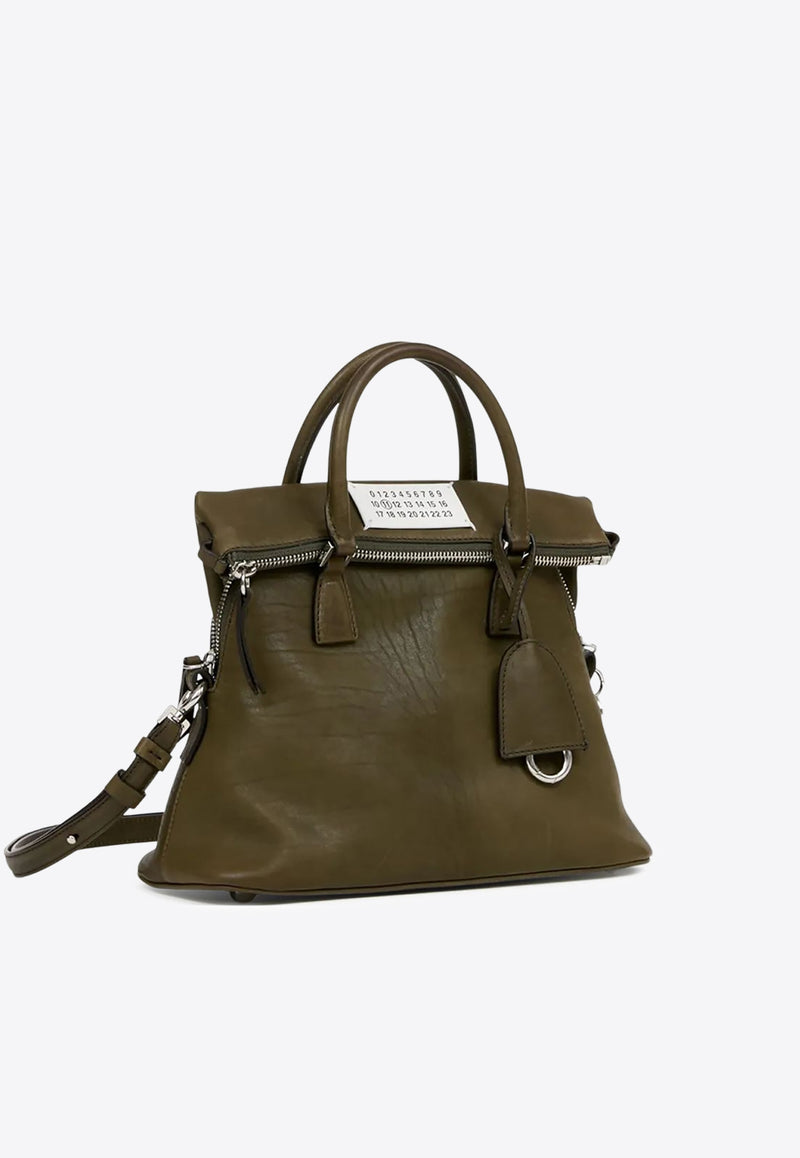 Maison Margiela Mini 5AC Loved To Death Calf Leather Top Handle Bag Green SB1WG0075P8565_T7225