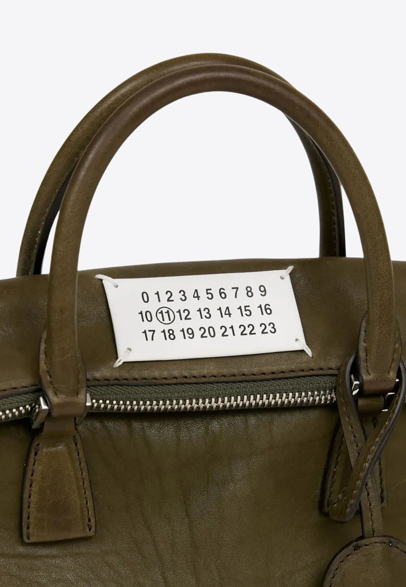Maison Margiela Mini 5AC Loved To Death Calf Leather Top Handle Bag Green SB1WG0075P8565_T7225