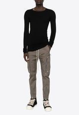 Rick Owens Long-Sleeved Wool T-shirt Black RU02E1250RJR_09