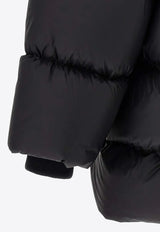 Rick Owens Funnel Neck Quilted Parka Black RU02E1791NPD3_09