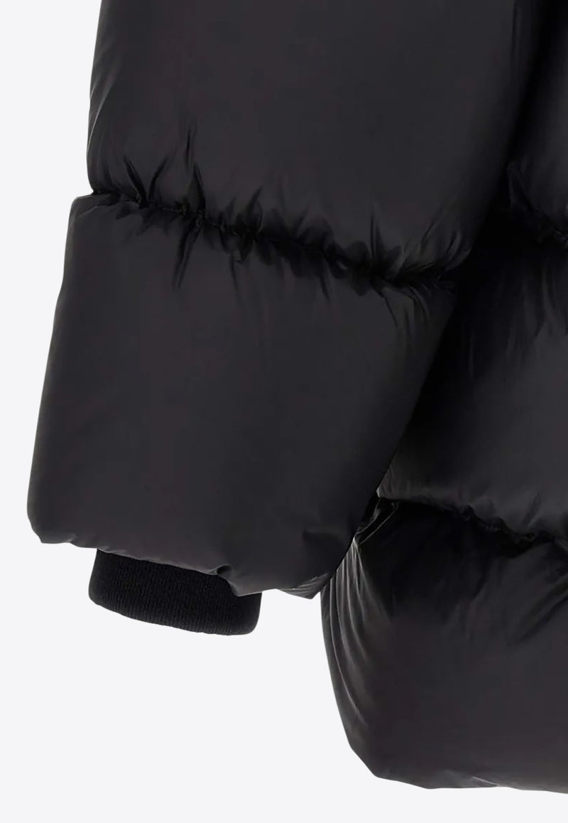 Rick Owens Funnel Neck Quilted Parka Black RU02E1791NPD3_09