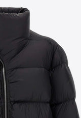 Rick Owens Funnel Neck Quilted Parka Black RU02E1791NPD3_09