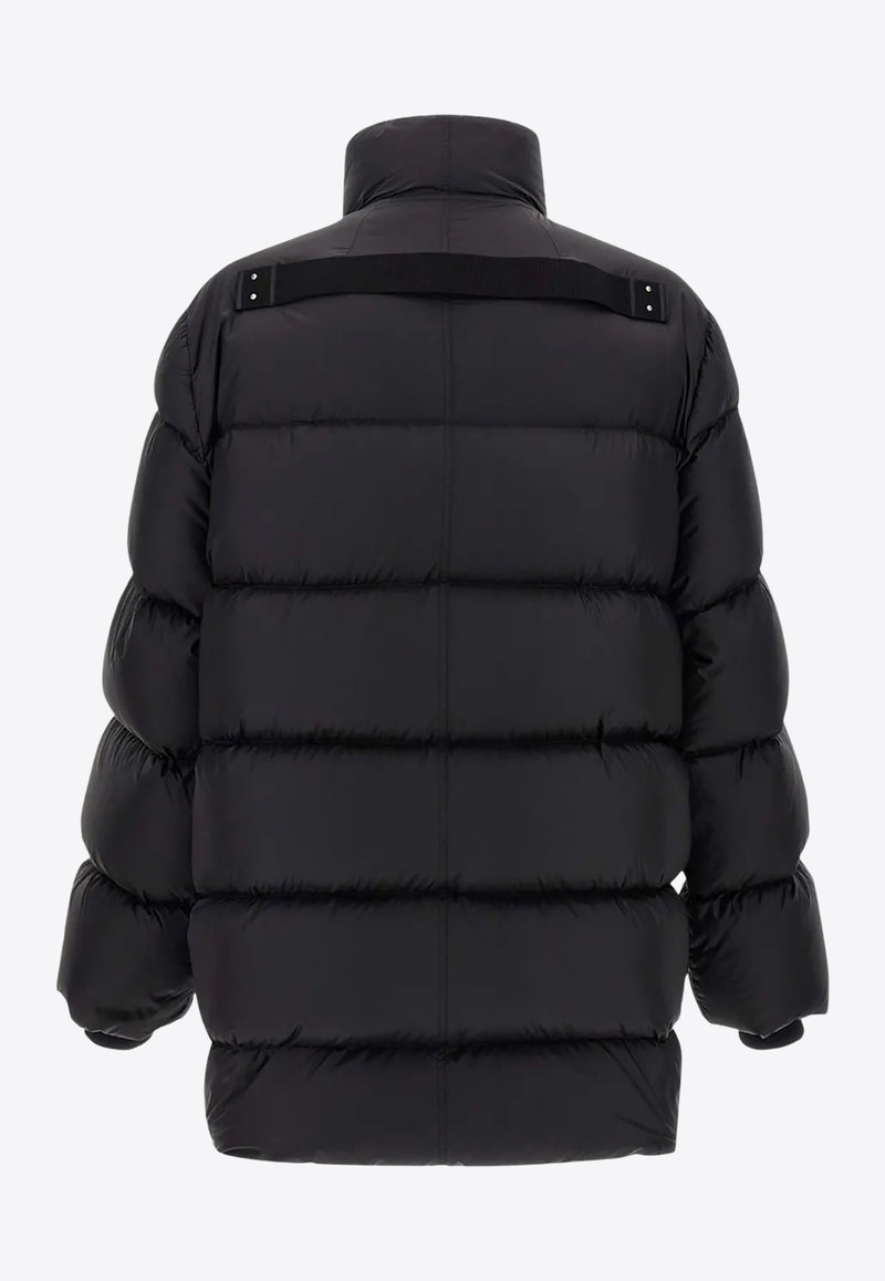 Rick Owens Funnel Neck Quilted Parka Black RU02E1791NPD3_09