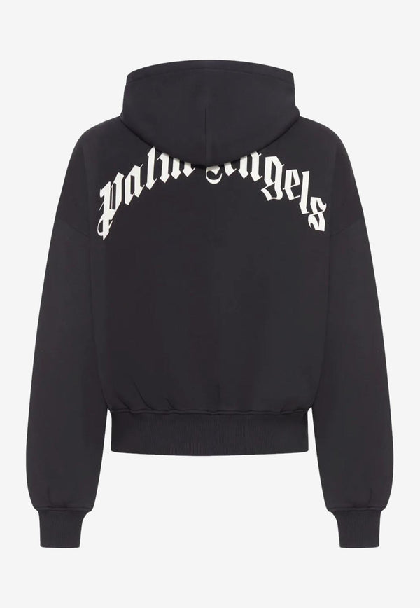 Palm Angels Curved Logo Hooded Sweatshirt Black PMBB17EF25FLE004_1003