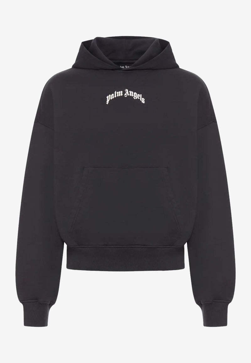 Palm Angels Curved Logo Hooded Sweatshirt Black PMBB17EF25FLE004_1003