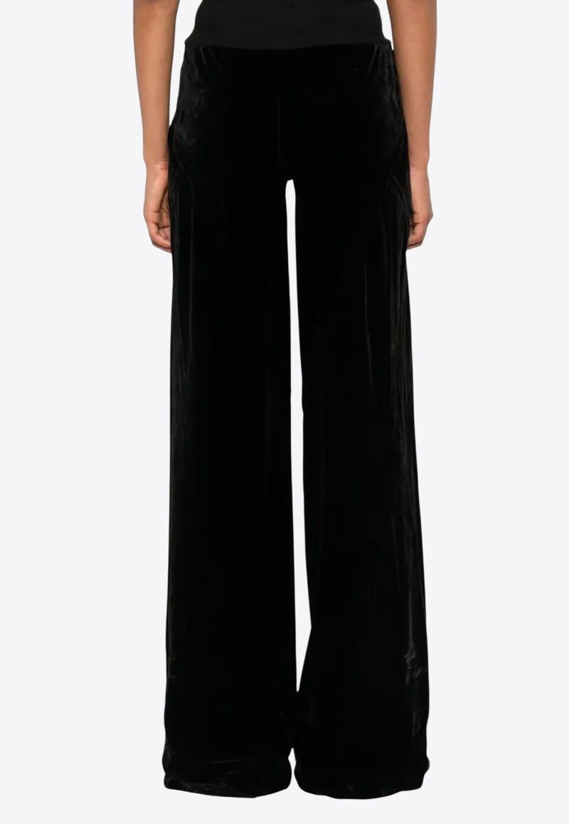 Rick Owens Wide-Leg Velvet Pants Black RP02E4301V_09